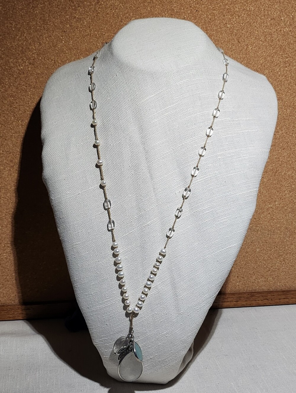 Silpada Sterling Silver Crystal Pendant Necklace with Pearl Accents